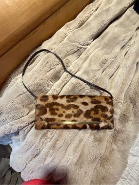 Brahmin Leopard Print Crossbody Clutch - Brown & Tan